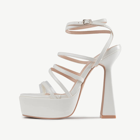 RAID Mishka Platform Heel in White