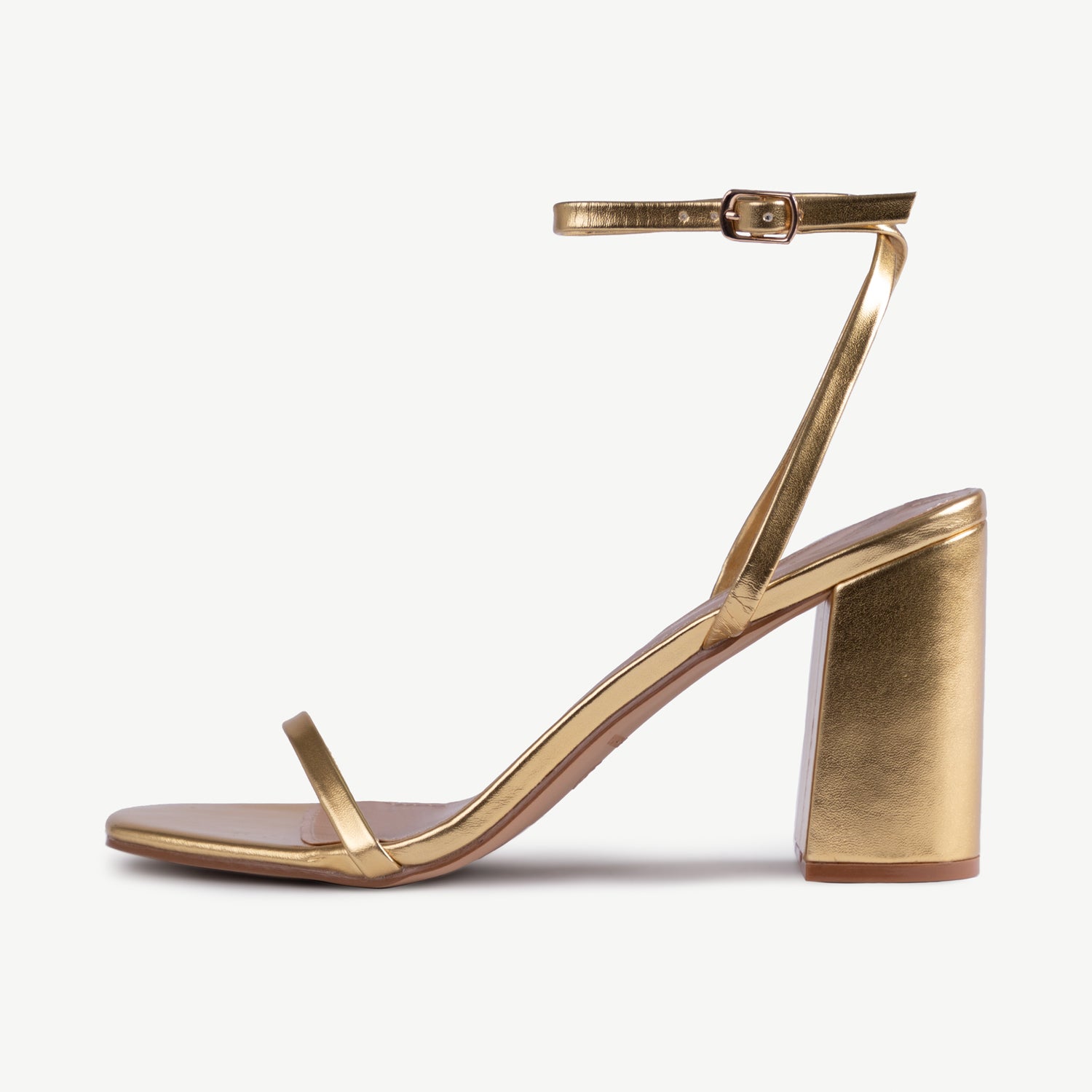 RAID Molika Block Heeled Sandal in Gold