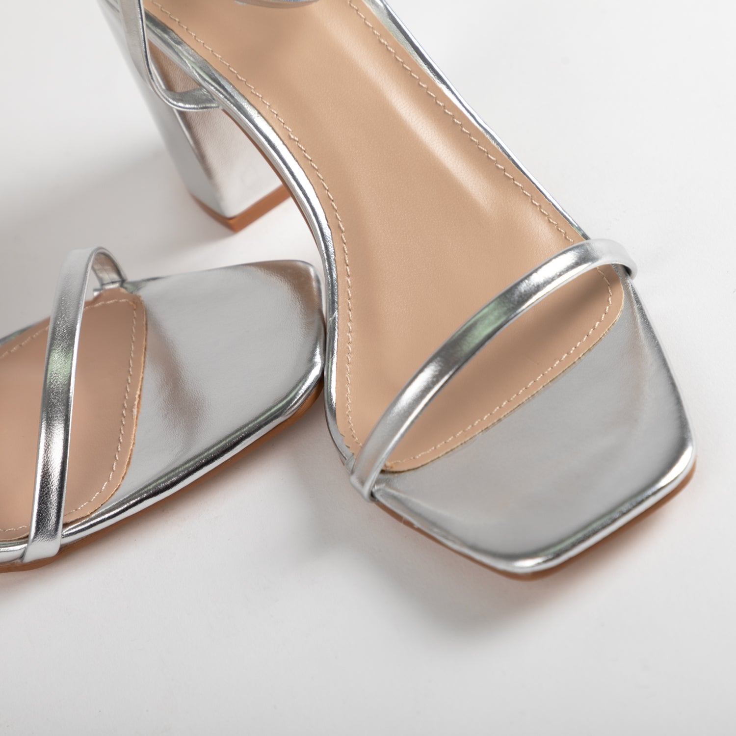 RAID Molika Block Heeled Sandal in Silver