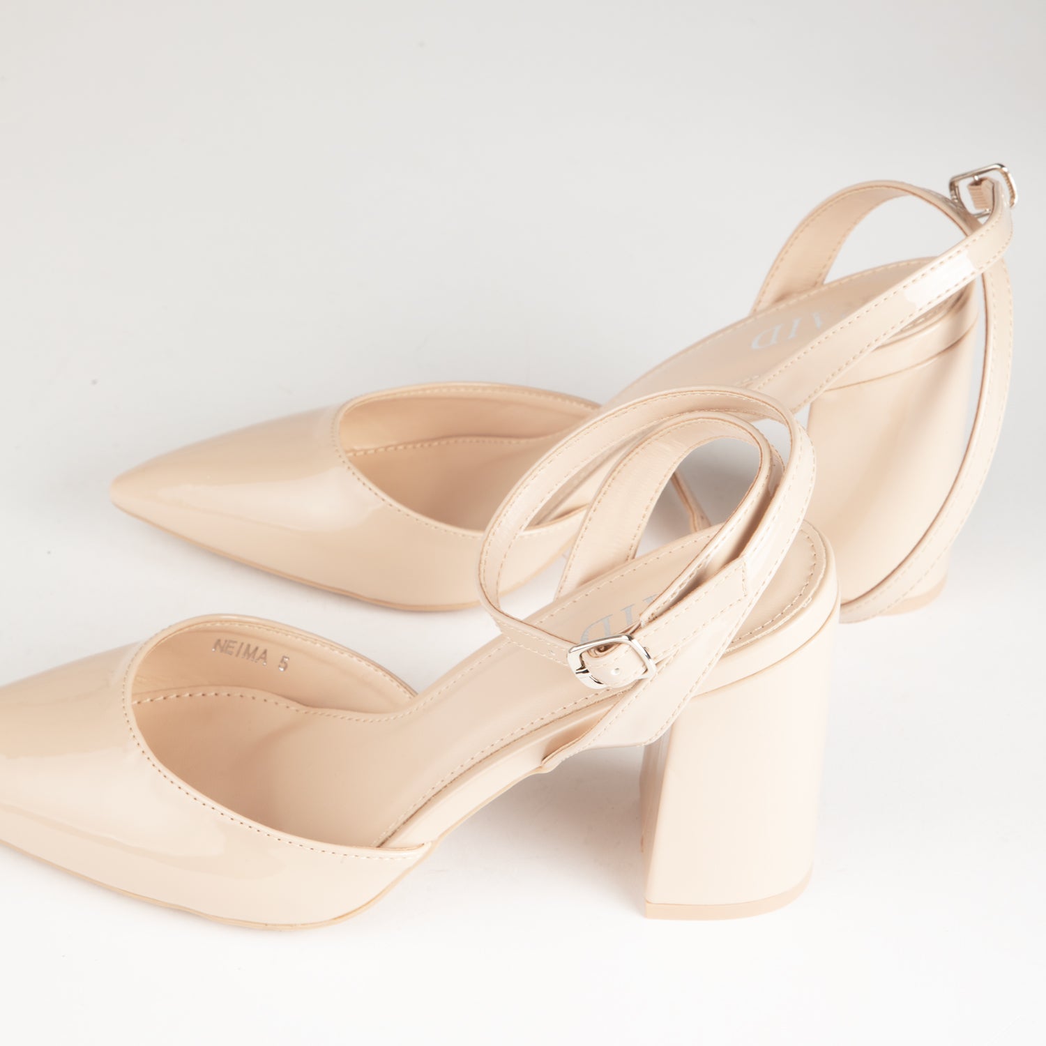 RAID Neima Block Heel Pumps in Nude