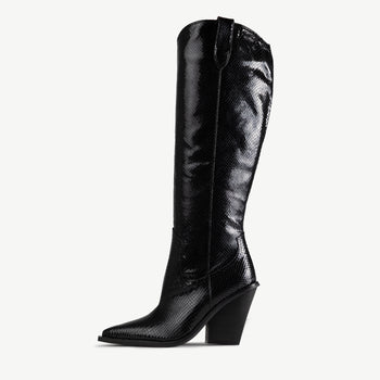 RAID Portland Long Boot in Black Snake