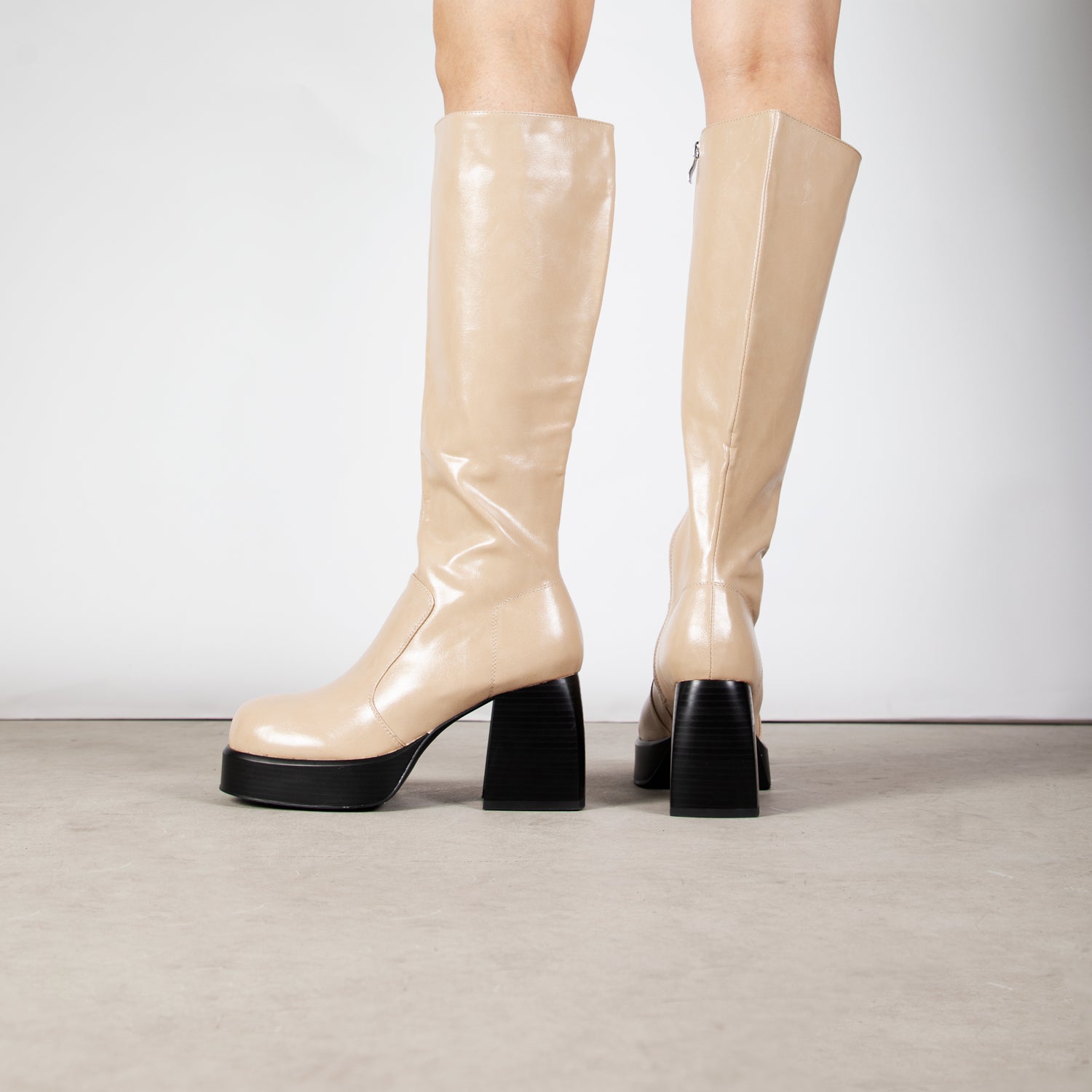 RAID Raewyn Long Boot in Nude