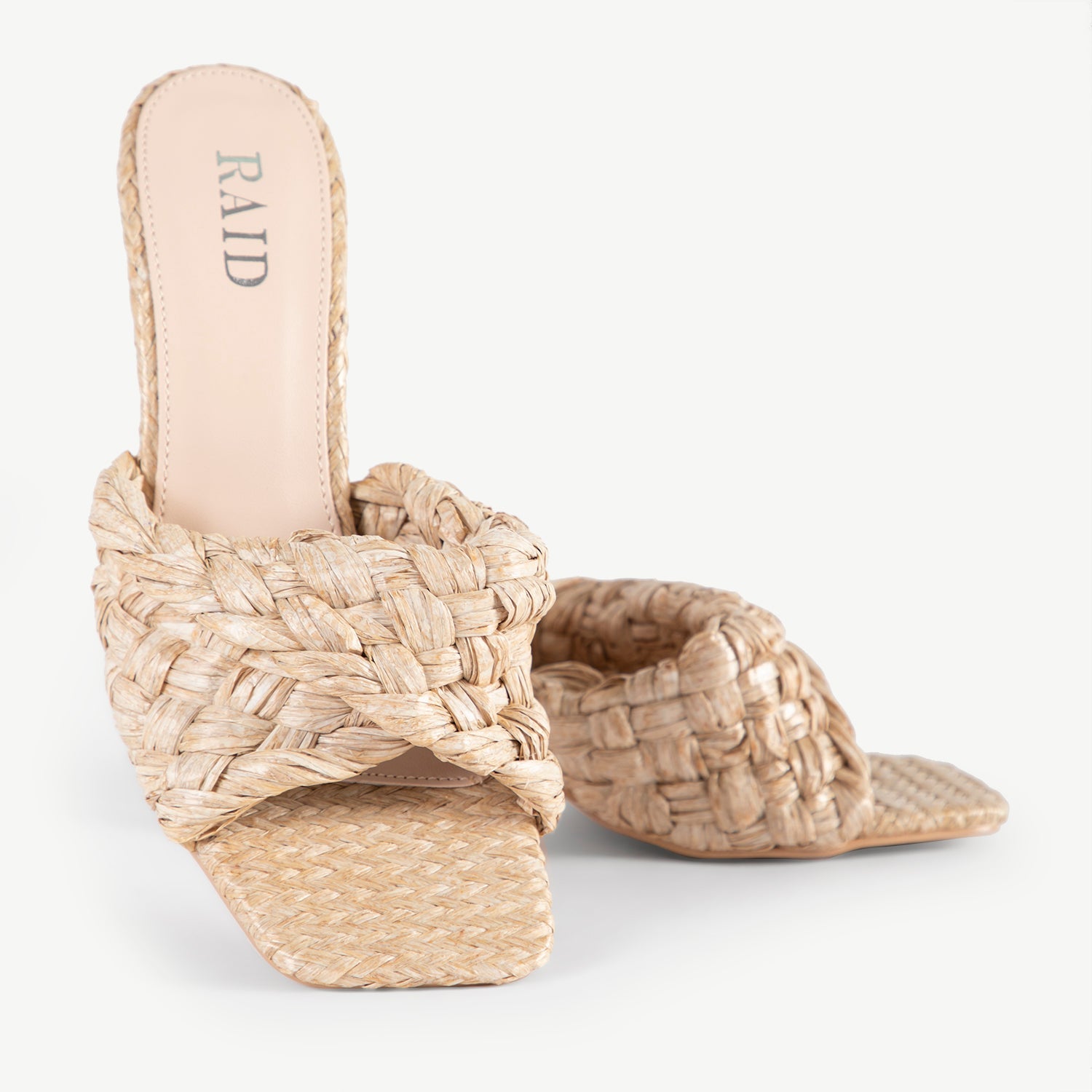 RAID Samaira Heeled Mules In Natural