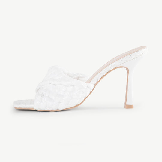 RAID Samaira Heeled Mules In White