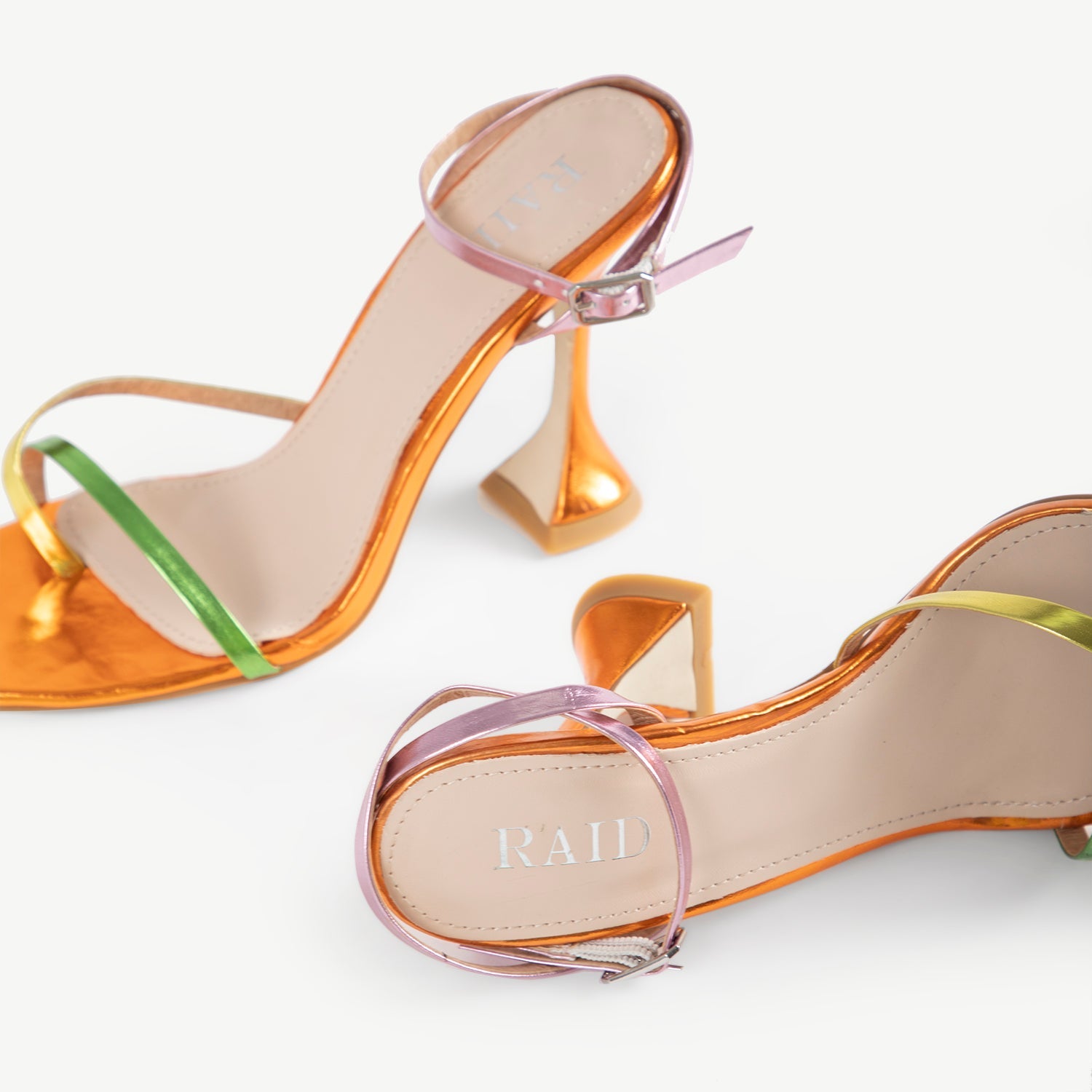 RAID Trevia Heeled Sandal in Orange