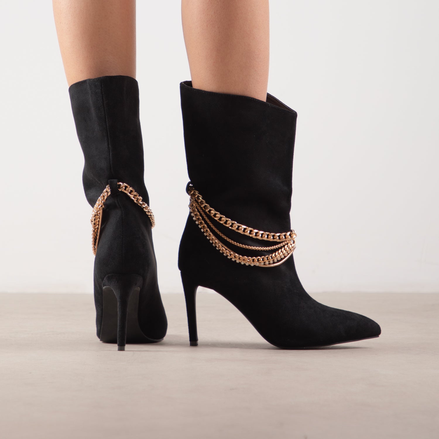 RAID Trixabel High Ankle Boot in Black Suede