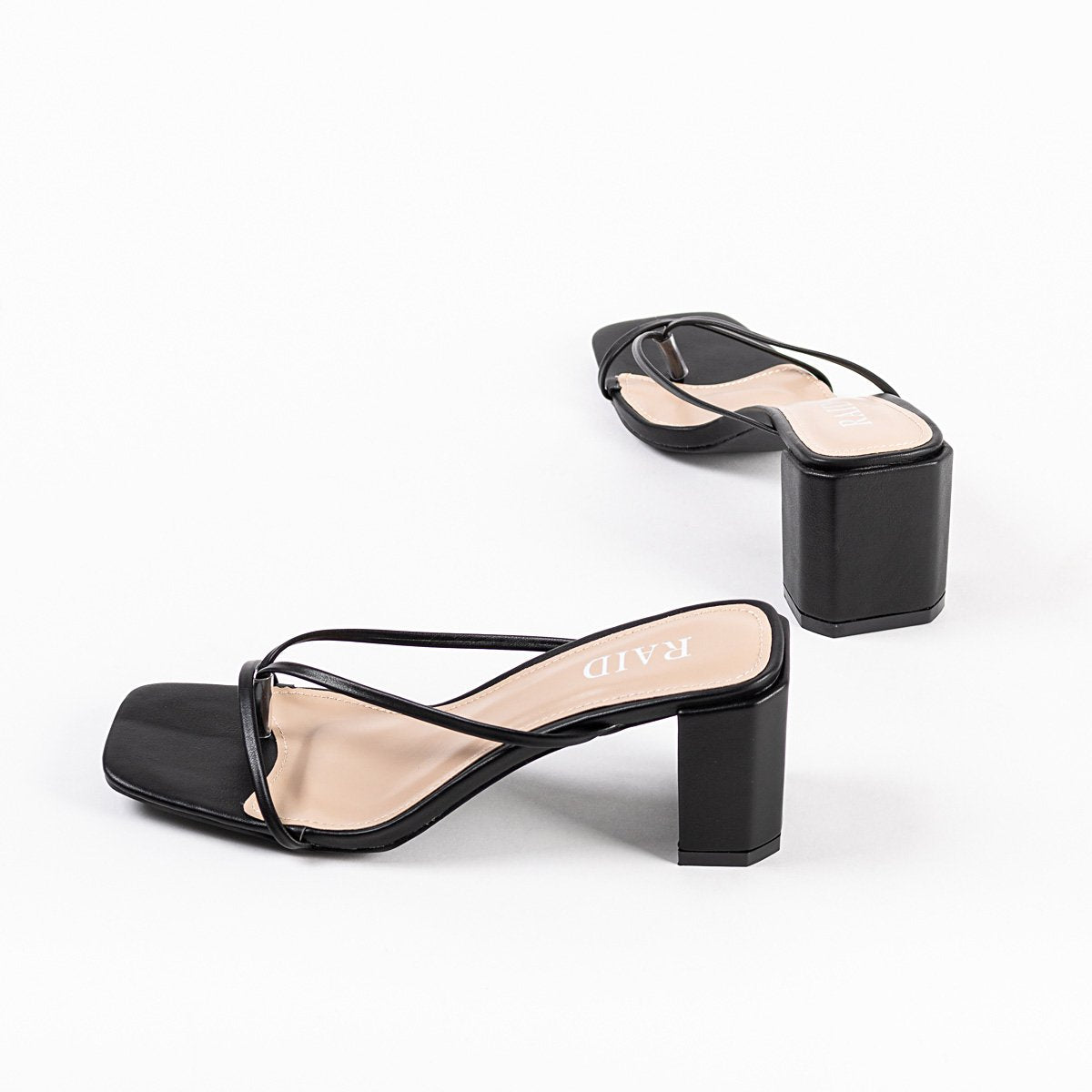 RAID Freddy Heeled Mule in Black