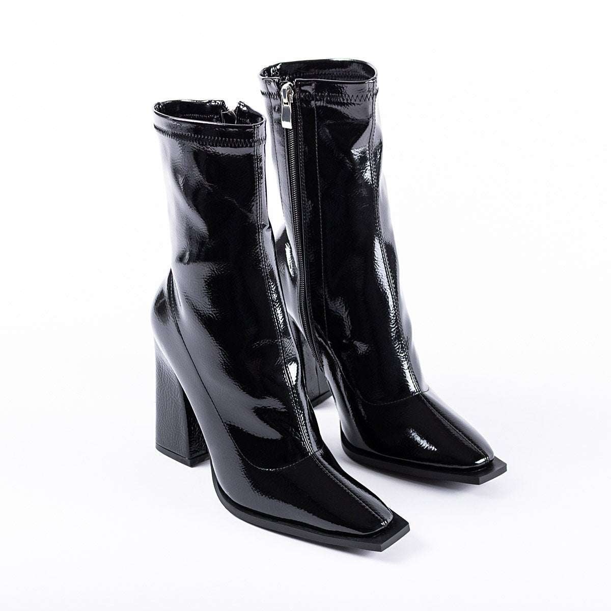 RAID Valencia Block Heeled Boot in Black